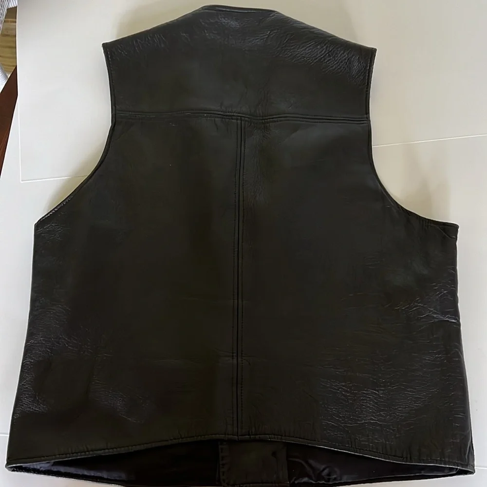 Vintage Genuine Leather Vest - Picture 7 of 15